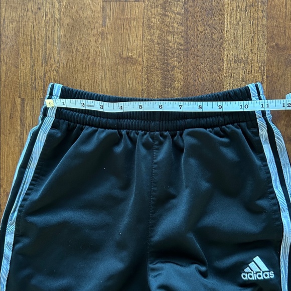 Boys, Adidas athletic pants black with white stripes size 10/12 M - Picture 6 of 6